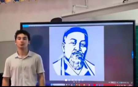 Абай Құнанбаевтың туғанына 180 жыл толуына орай мектебімізде сынып сағаттары өткізілді.